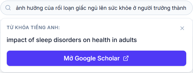 dịch tìm kiếm từ Việt sang Anh