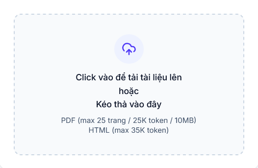 Bước 1 - tải file PDF / HTML lên